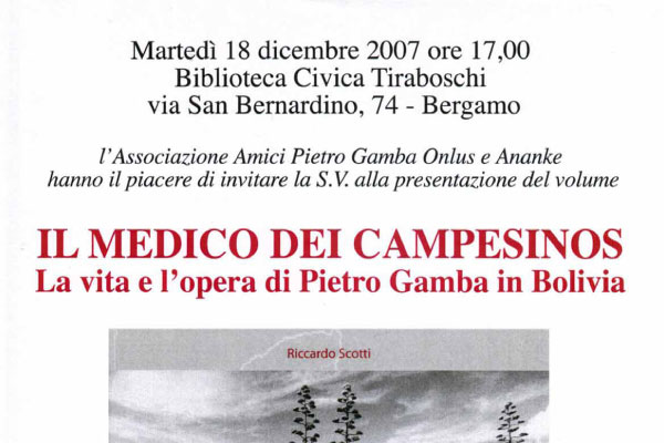 Presentazione medico campesinos Bergamo