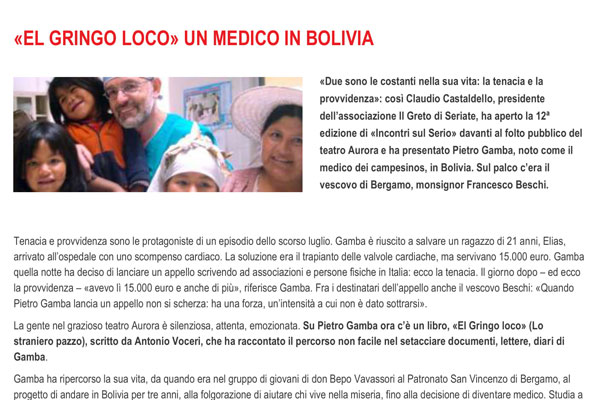 un medico in bolivia